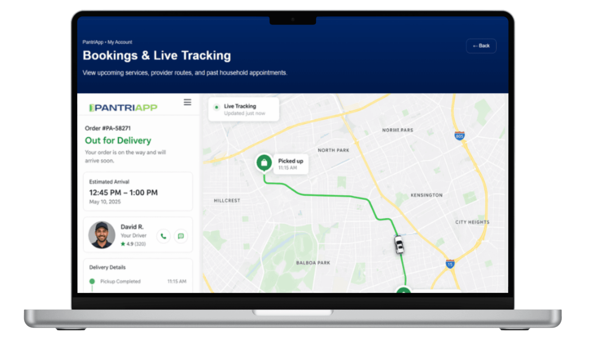 PantriOS geospatial intelligence tracking map