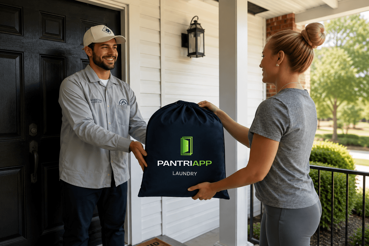 Laundry returned to the household through coordinated delivery