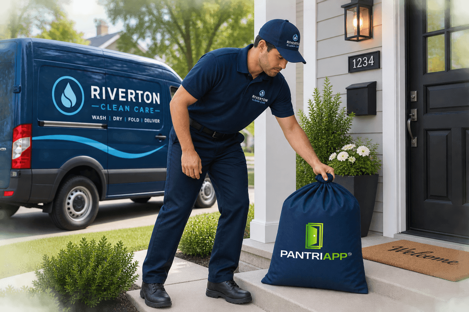 Laundry pickup coordinated through PantriApp